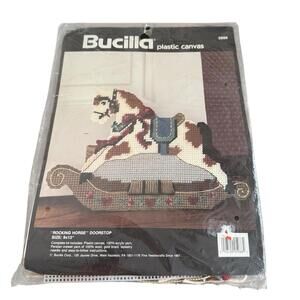 Bucilla Rocking Horse Doorstop Plastic Canvas Sew Kit 9” X 13” #5988